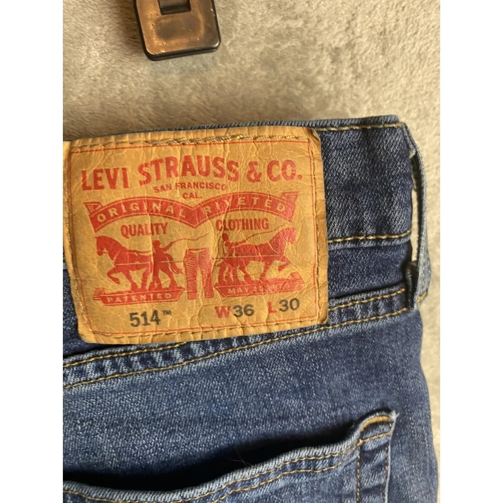 Levi's 514 Mens 36x30 Blue Denim Jeans